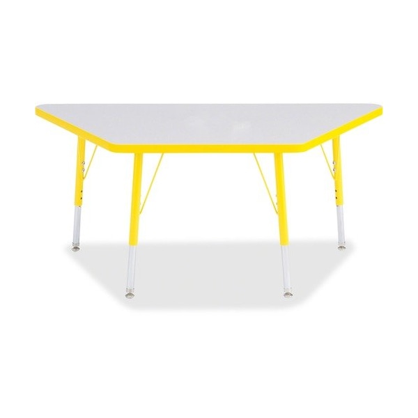 Jonti-Craft TABLE, TRAPEZOID, 24X48, GY/YW JNT6438JCE007 - main